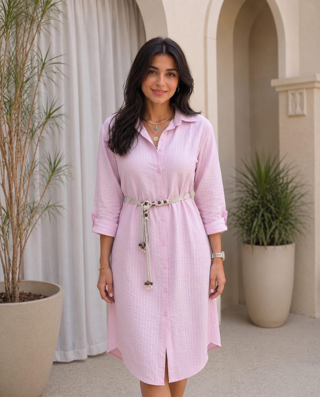 Belted Shirt Dress